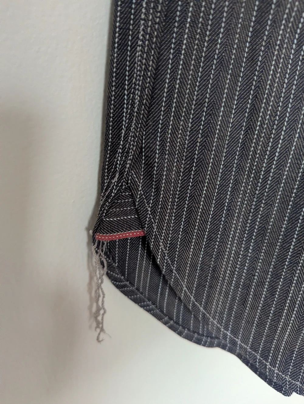 Gustin #8 Japan Wabisabi Workshirt, Brown/Gray & White Striped (SIZE LARGE SLIM) - Picture 12 of 15